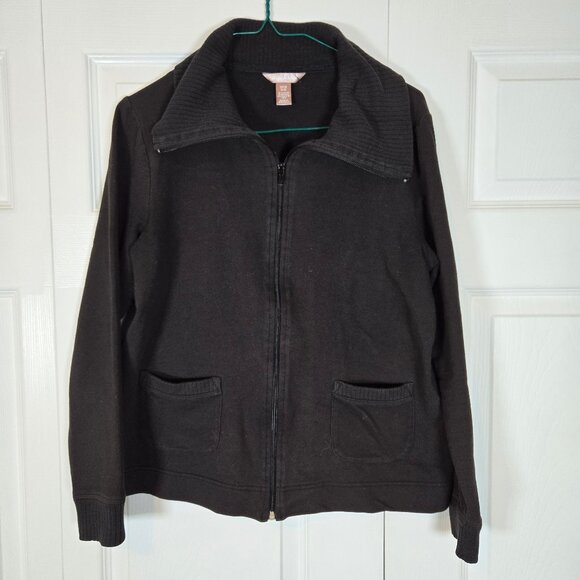 White Stag Zip Up Sweater Black Size Small - Picture 1 of 6